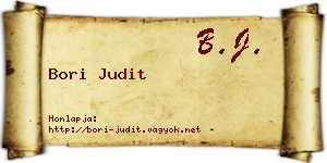 Bori Judit névjegykártya